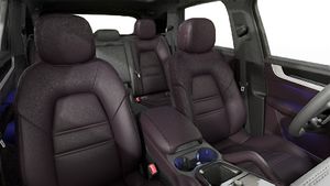 Interior view showing the front seats of Cayenne