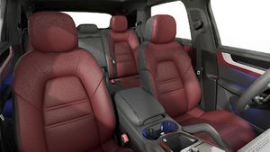 Interior view showing the front seats of Cayenne