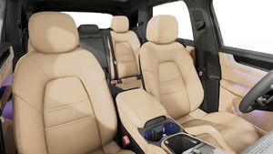Interior view showing the front seats of Cayenne