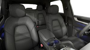 Interior view showing the front seats of Cayenne