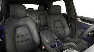 Interior view showing the front seats of Cayenne