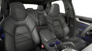 Interior view showing the front seats of Cayenne