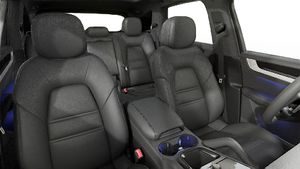 Interior view showing the front seats of Cayenne