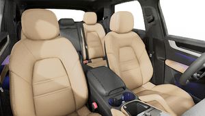 Interior view showing the front seats of Cayenne