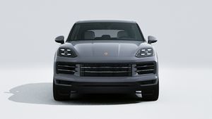 Exterior view of Cayenne showing the front of the car