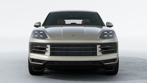 Exterior view of Cayenne showing the front of the car