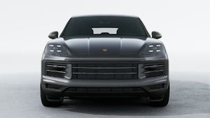 Exterior view of Cayenne showing the front of the car