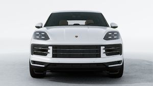 Exterior view of Cayenne showing the front of the car