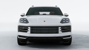 Exterior view of Cayenne showing the front of the car