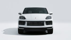 Exterior view of Cayenne showing the front of the car