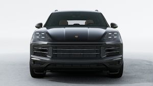 Exterior view of Cayenne showing the front of the car