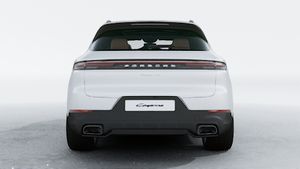 Exterior view of Cayenne showing the rear of the car