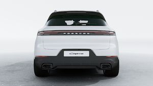 Exterior view of Cayenne showing the rear of the car