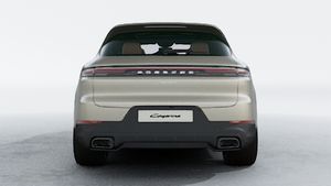 Exterior view of Cayenne showing the rear of the car