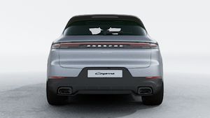 Exterior view of Cayenne showing the rear of the car