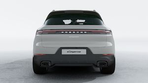 Exterior view of Cayenne showing the rear of the car
