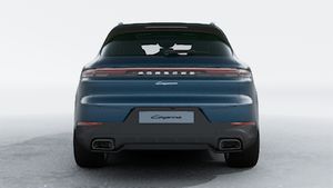 Exterior view of Cayenne showing the rear of the car