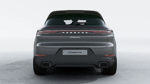 Exterior view of Cayenne showing the rear of the car
