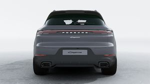 Exterior view of Cayenne showing the rear of the car