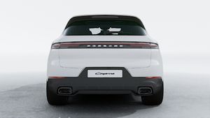 Exterior view of Cayenne showing the rear of the car