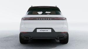 Exterior view of Cayenne showing the rear of the car