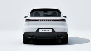 Exterior view of Cayenne showing the rear of the car