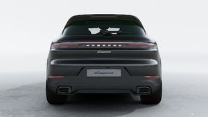 Exterior view of Cayenne showing the rear of the car