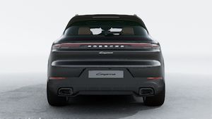 Exterior view of Cayenne showing the rear of the car