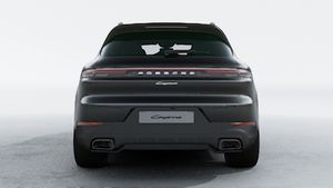 Exterior view of Cayenne showing the rear of the car