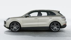 Exterior view of Cayenne showing the left side of the car