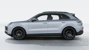 Exterior view of Cayenne showing the left side of the car