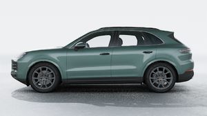 Exterior view of Cayenne showing the left side of the car
