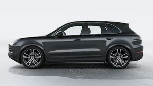 Exterior view of Cayenne showing the left side of the car