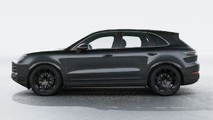 Exterior view of Cayenne showing the left side of the car