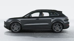 Exterior view of Cayenne showing the left side of the car