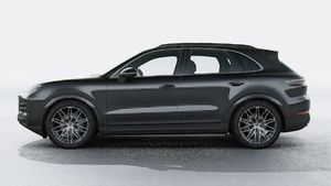 Exterior view of Cayenne showing the left side of the car