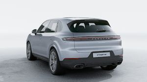Exterior view of Cayenne showing the back and left side of the car