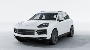 Exterior view of Cayenne showing the front and left side of the car