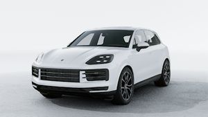 Exterior view of Cayenne showing the front and left side of the car