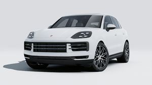 Exterior view of Cayenne showing the front and left side of the car