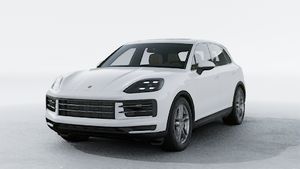 Exterior view of Cayenne showing the front and left side of the car