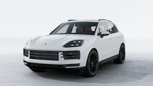 Exterior view of Cayenne showing the front and left side of the car