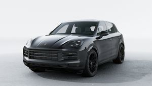 Exterior view of Cayenne showing the front and left side of the car