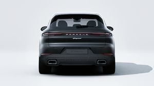 Exterior view of Cayenne E-Hybrid showing the rear of the car