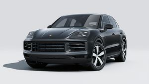 Exterior view of Cayenne E-Hybrid showing the front and left side of the car