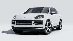 Exterior view of Cayenne E-Hybrid showing the front and left side of the car