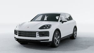 Exterior view of Cayenne E-Hybrid showing the front and left side of the car