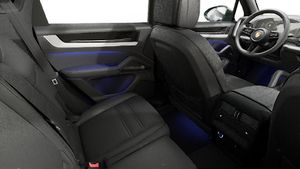 Interior view showing the back seats of Cayenne S