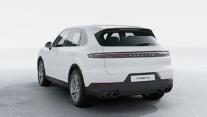 Exterior view of Cayenne S showing the back and left side of the car