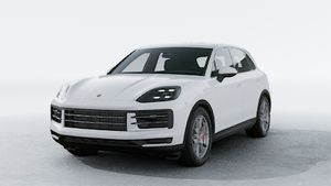 Exterior view of Cayenne S showing the front and left side of the car